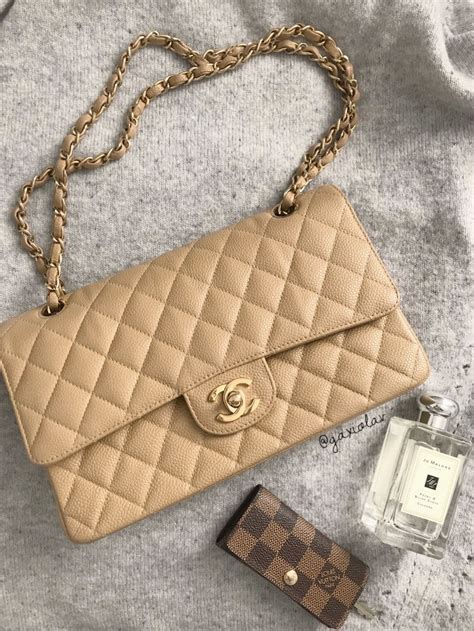 beige chanel flab|chanel beige flap bag.